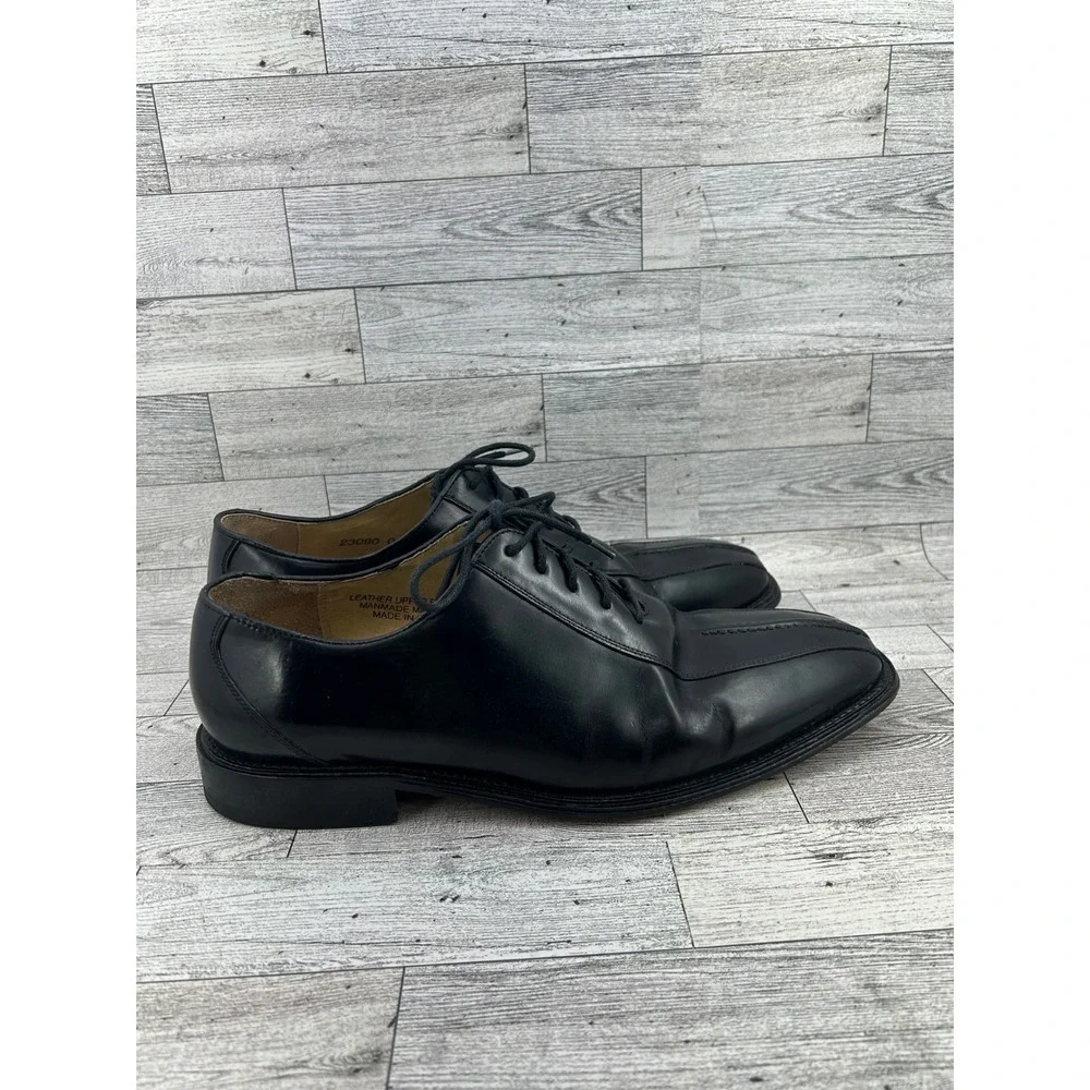 Stacy Adams Mens Black‎ Leather Lace Up Oxford Dress Shoes Size 10M